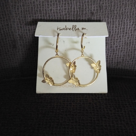 isabella m. Open Circle Butterflies🦋 Earrings - Picture 12 of 14